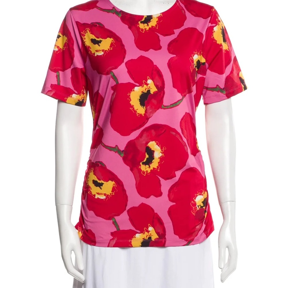Carolina Herrera Floral Print Crew Neck T-Shirt